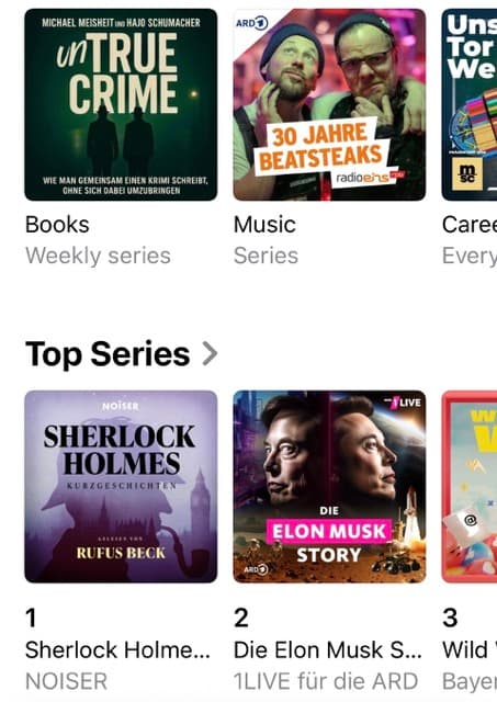 Apple Podcast Beispiele