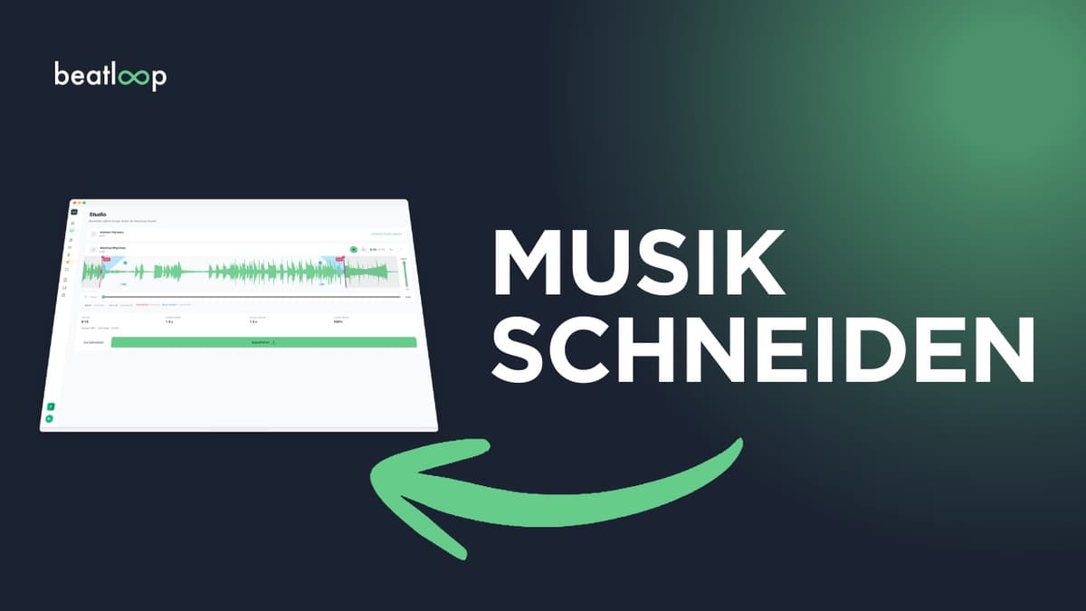 Wie schneide ich Musik im Browser auf meine Videolänge zu?
